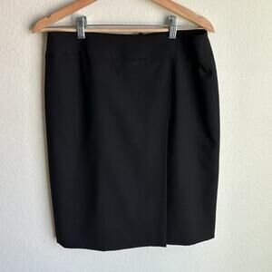 TALBOTS Vintage Wool Lined Black Pencil Skirt Career Size 10